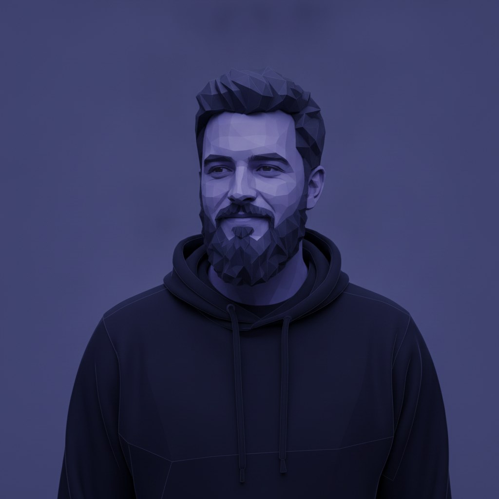 Пример работы эффекта «Low-poly портрет»