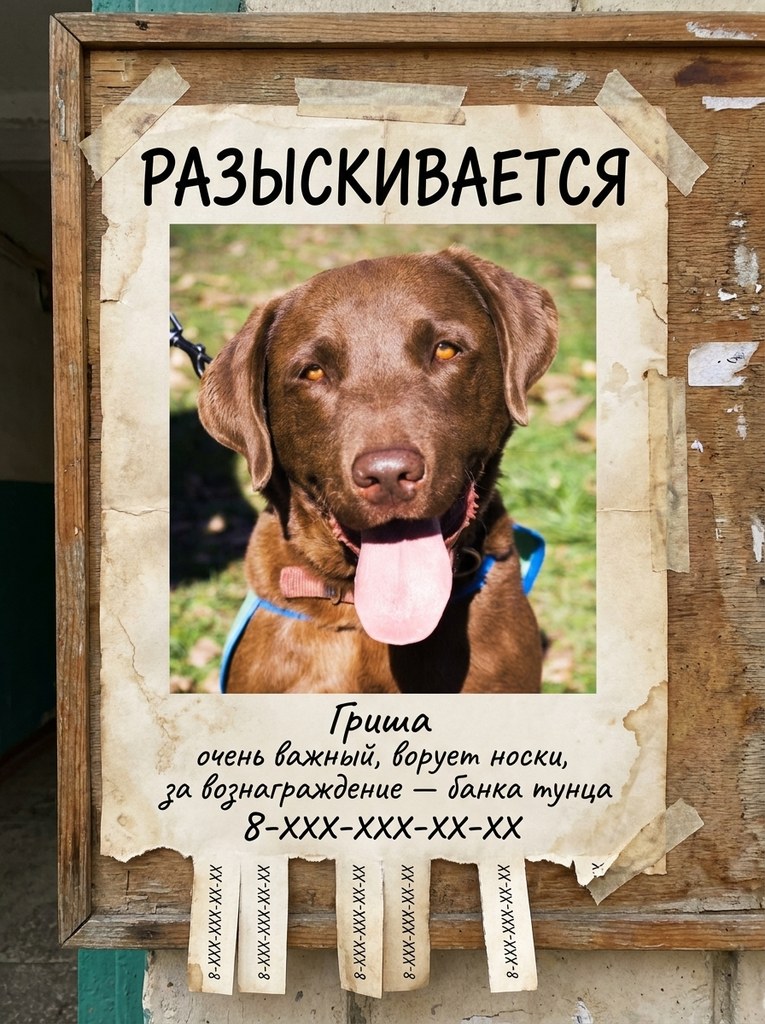 Пример работы эффекта ««Розыск питомца»»